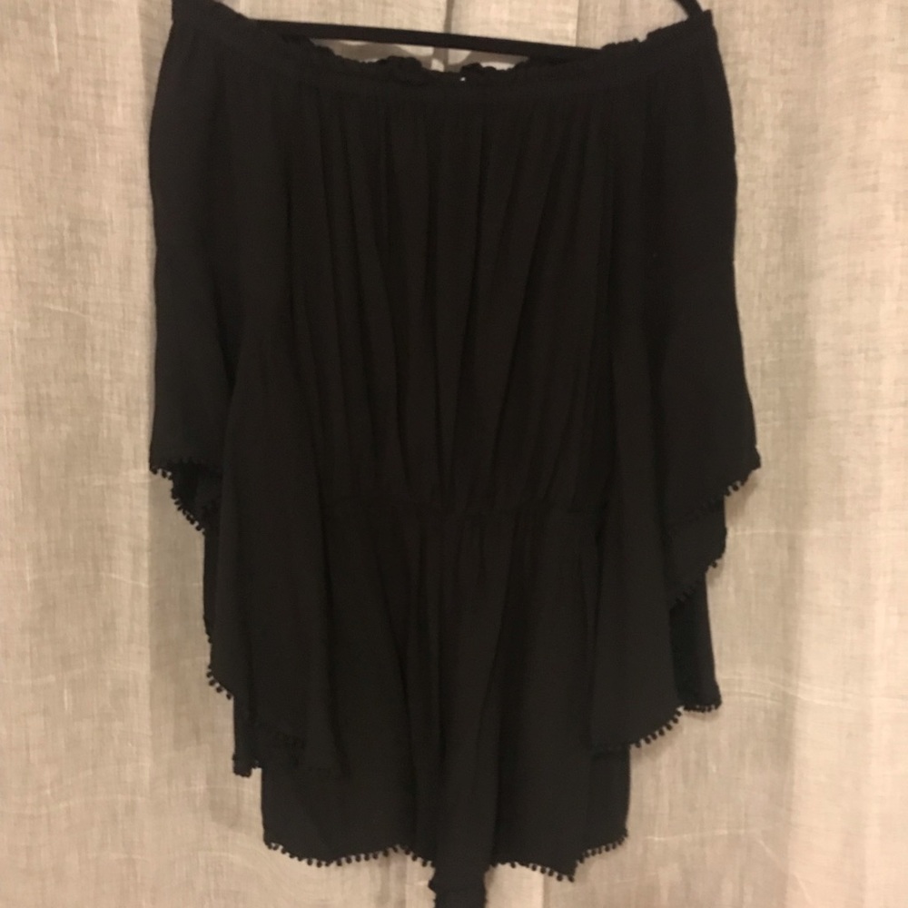 Black Off the Shoulder Romper